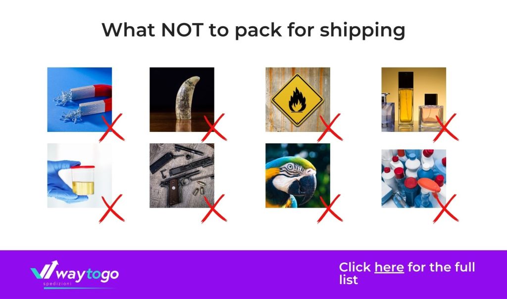What not to pack for shipping